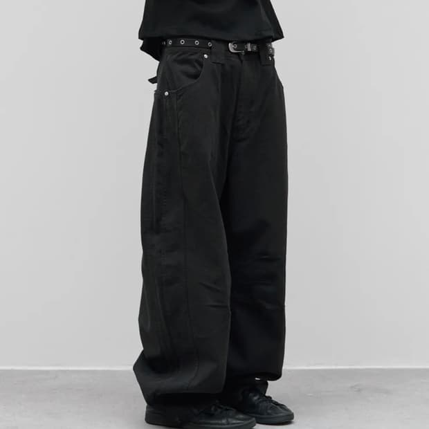 9999아카이브 테크니컬 커브드 진 블랙 1사이즈