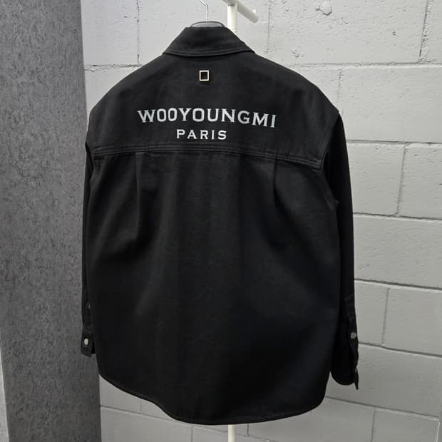 우영미 백로고 데님 자켓 오버핏44