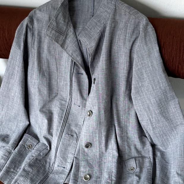 Cotton poly 4B design jacquard jacket