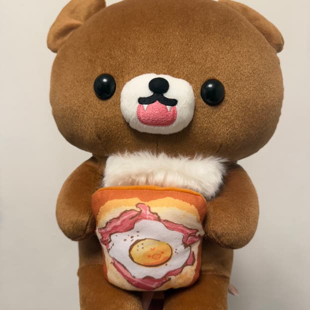 산엑스 코구마 계란토스트 대형 인형