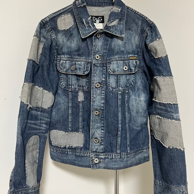 D&G 04AW reconstructed denim jacket