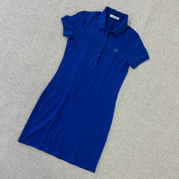 34 라코스테 여성용 피케 셔츠 원피스 0410D