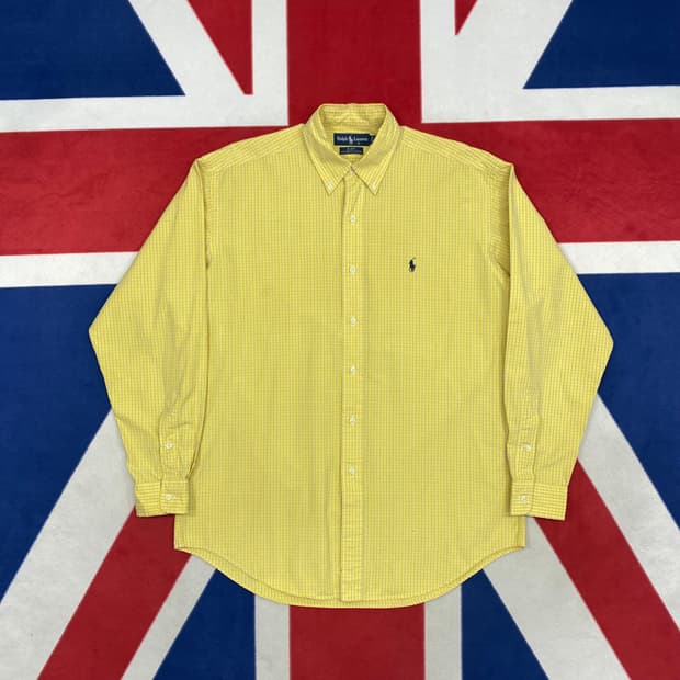 폴로 블레이크핏 체크셔츠 M 실측 XL 