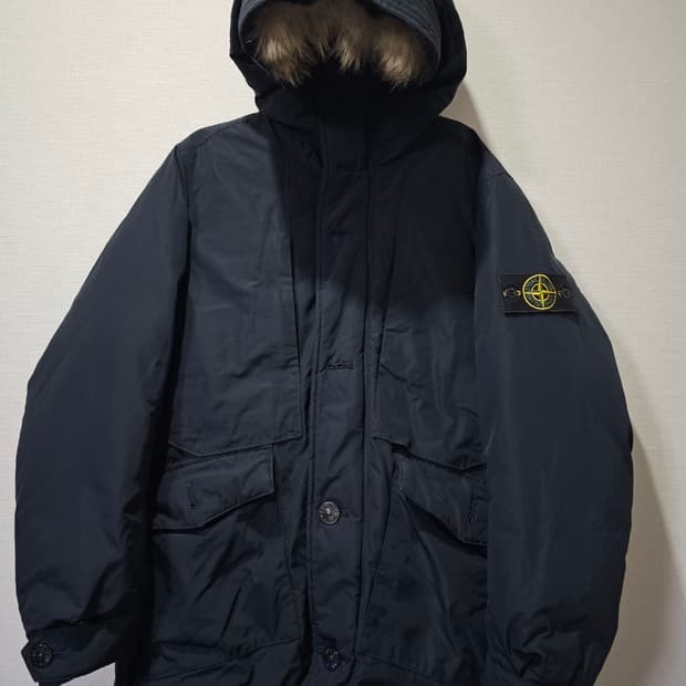 정품 스톤아일랜드 마이크로랩스 다운 패딩 자켓 95/ M