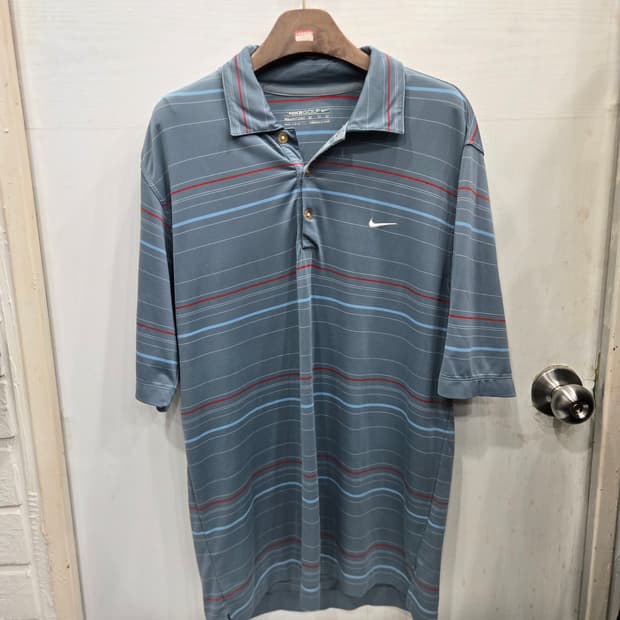 M,95,넉넉한핏)) NIKE golf 나이키 골프 카라 반팔티셔츠!