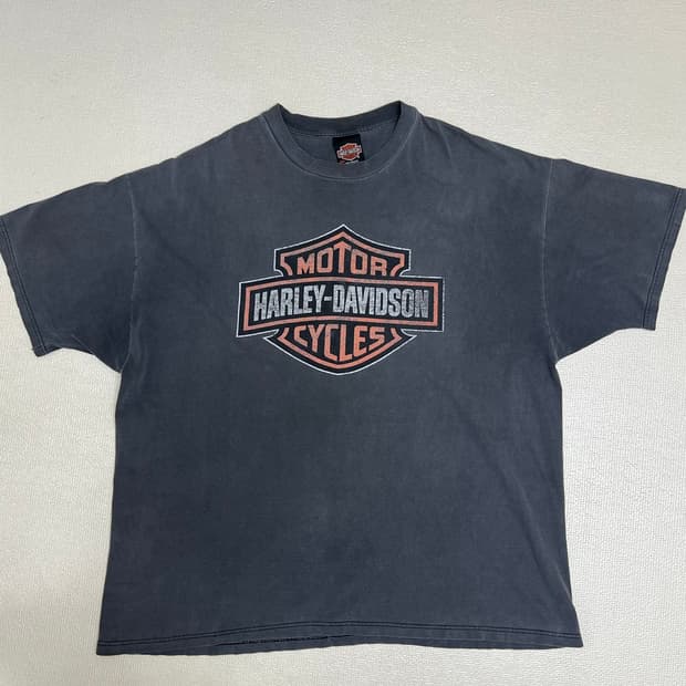 90s 빈티지 할리데이비슨 쉴드빅로고 티셔츠 XXL사이즈
