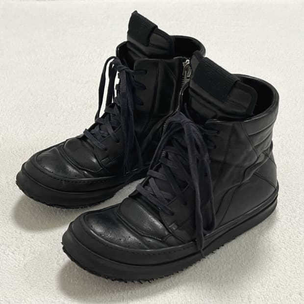 릭오웬스 10AW 혀짧 지오바스켓 모노크롬 올검 LBO