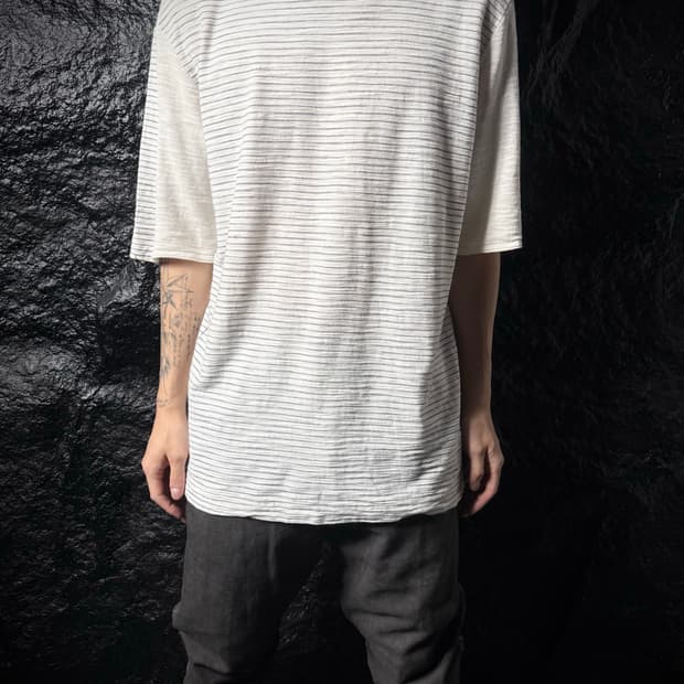 Transit Sample Overlock Striped T-Shirt