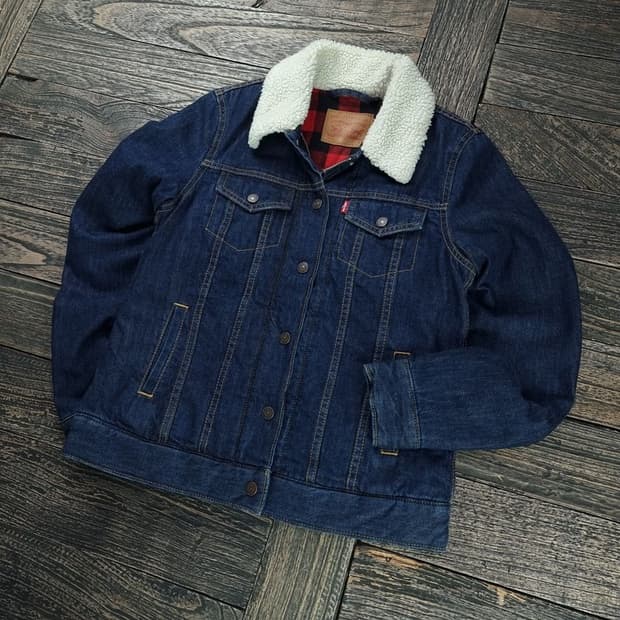 [리바이스] 카라 쉐르파 데님 자켓 청자켓 M18147