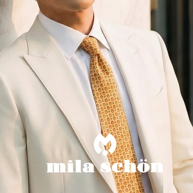 밀라숀 실크 애니멀 프루트 패턴 넥타이 9.3cm A+등급 K2263