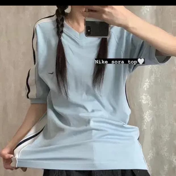 버터플라이 빈티지 나이키 소라 탑 티셔츠