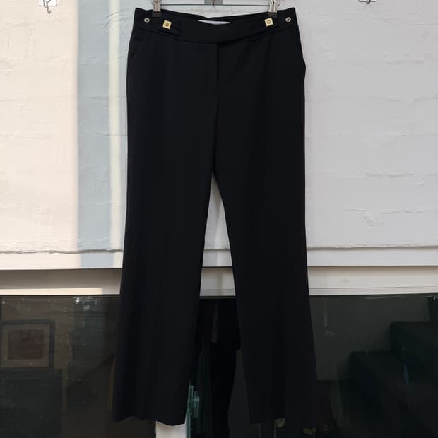 DVF 다이앤본퍼스텐버그 벨티드 로우라이즈 울 트라우저 4