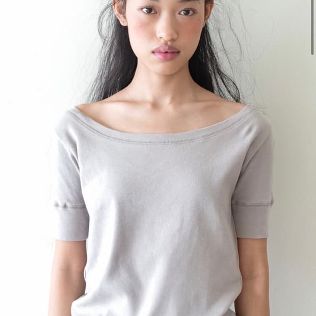 rib half top (greyish beige)