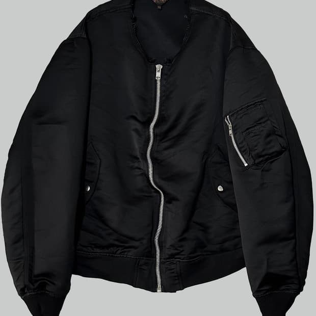 꼼데가르송 블랙 축융 폴리 ma-1