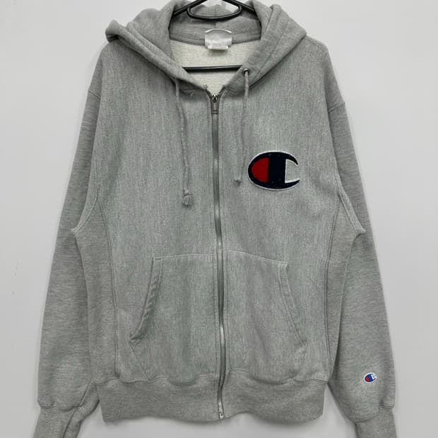 챔피온 그레이 후드집업 