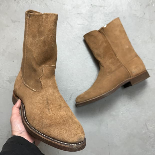 저스틴 러프아웃 스웨이드 부츠 빈티지 웨스턴 부츠