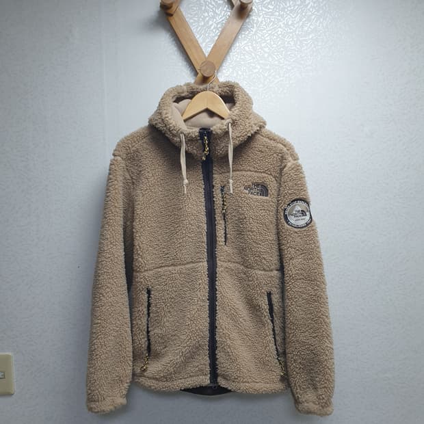 [남95] 노스페이스 플리스 후드집업 카멜