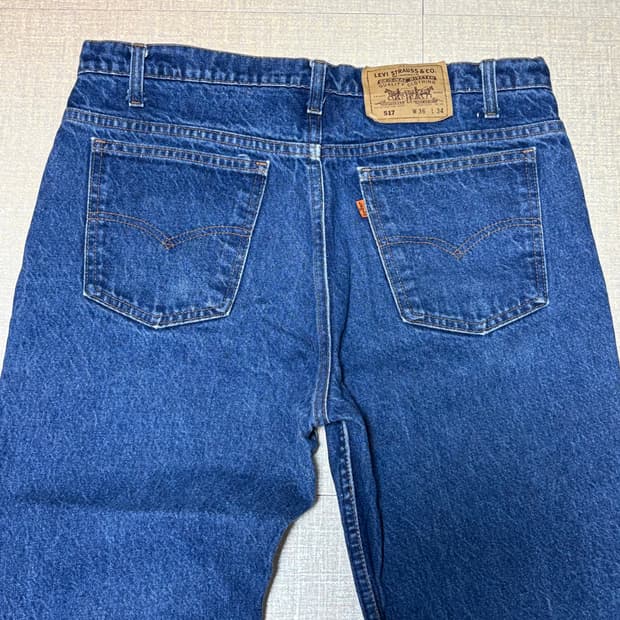90s USA 🇺🇸 리바이스 517 오렌지탭 데님 청바지 중청