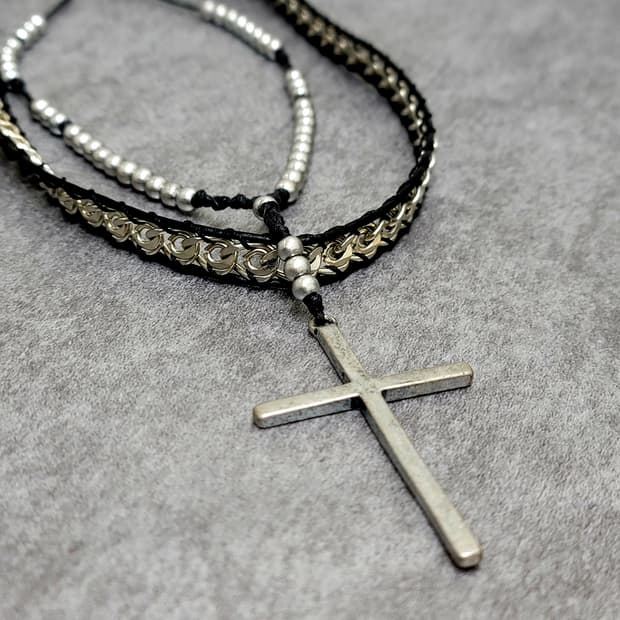 cross necklace set