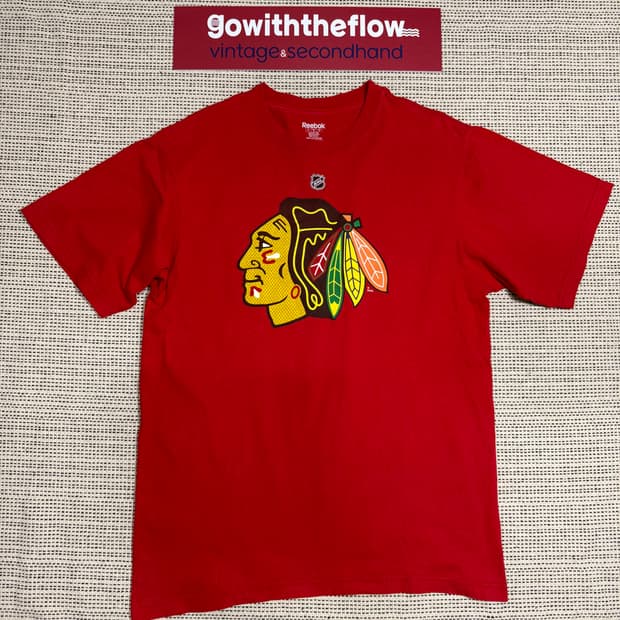 빈티지 그래픽 티셔츠 Chicago Blackhawk Reebok