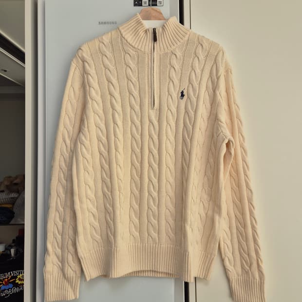 폴로 케이블 니트 코튼 스웨트 L사이즈