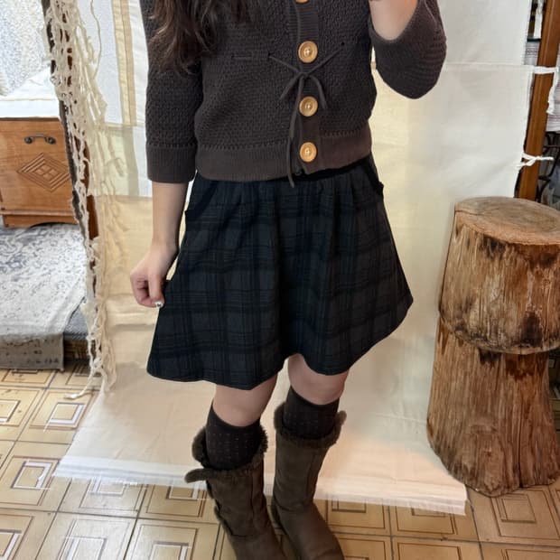 goodday check skirt