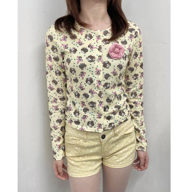 키치 패턴 코사지 탑🍋