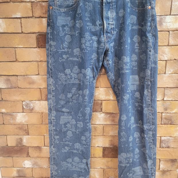 리바이스 스누피 콜라보 501 청바지 W34