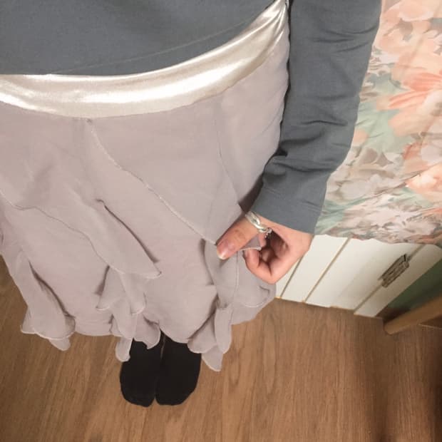 Japanese vintage shirring skirt 셔링 스커트