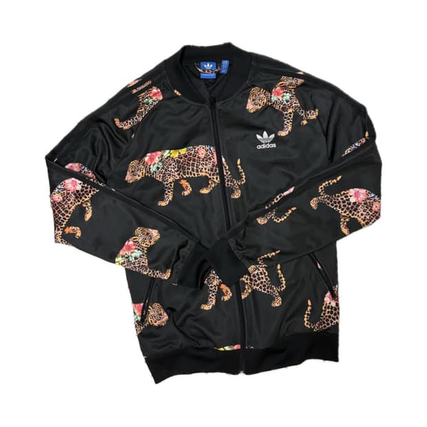 아디다스 빈티지 표범 트랙탑 