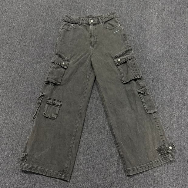 아디다스 데님 카고팬츠 