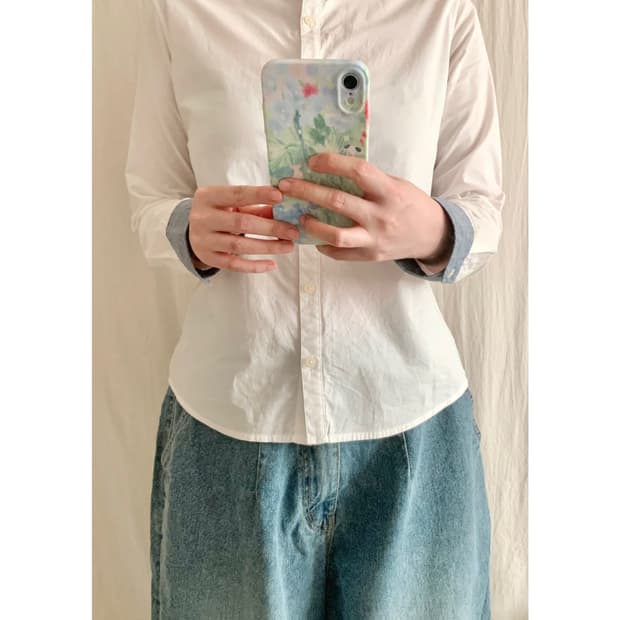 어스뮤직 중청 둥근카라 셔츠