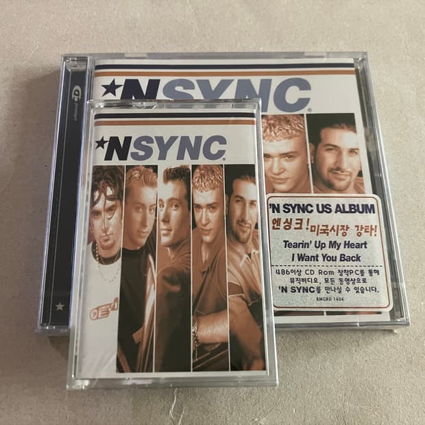 90년대 엔싱크 1집 NSYNC 라이센스 초판 미개봉 CD 카세트테이프