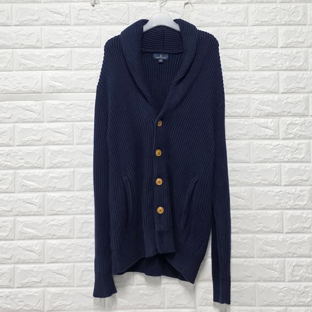 브룩스 브라더스 네이비 숄카라 가디건 Free