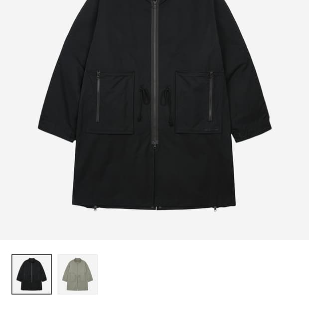 (구해요)산산기어 지퍼 필드 파카 블랙