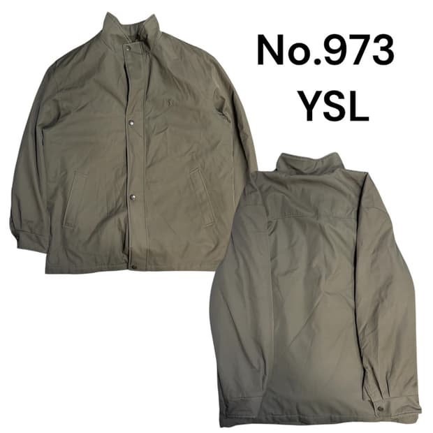 90s YSL 입생로랑 브라운 점퍼 파카 바람막이