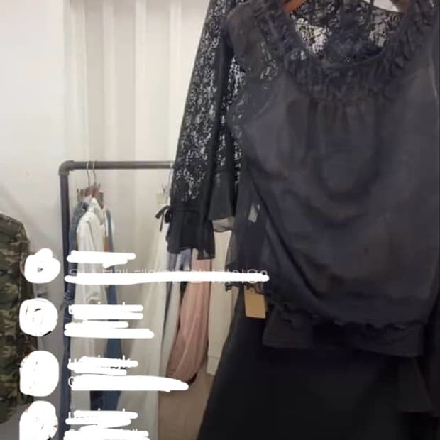 엑시즈팜 블랙 홀터넥 페어리 세트