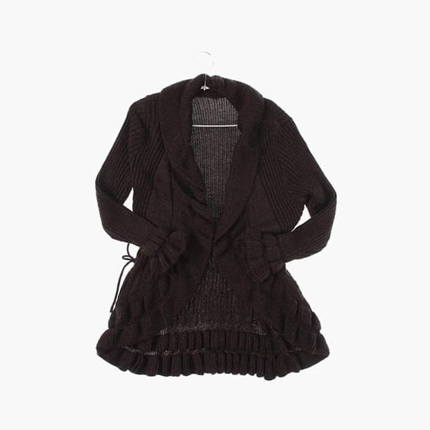 보헤미안 프릴니트 가디건 m