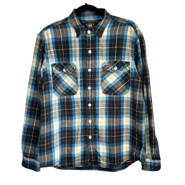 RRL 더블알엘 플레이드 플란넬 워크셔츠