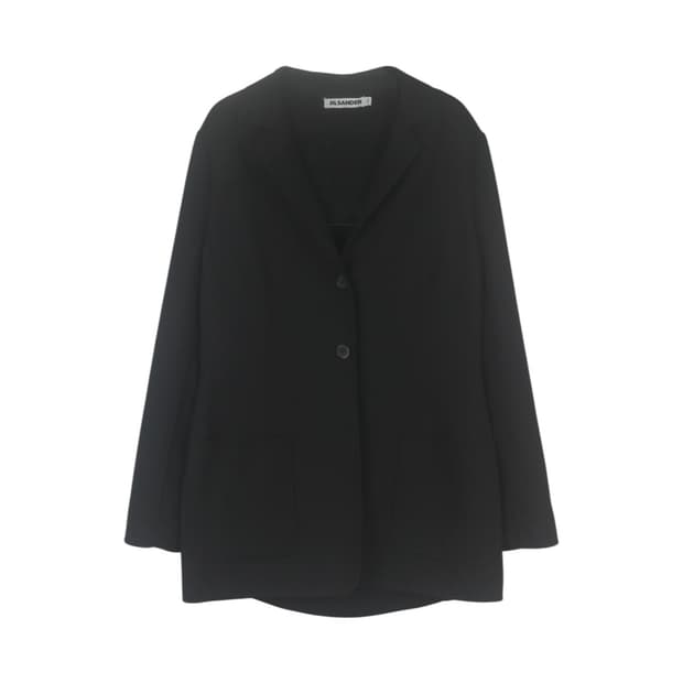 질샌더 엘보 패치 니티드 울 블레이저 자켓