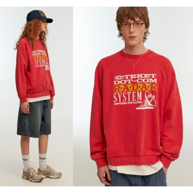 테켓 Radar Regular Sweatshirt Red