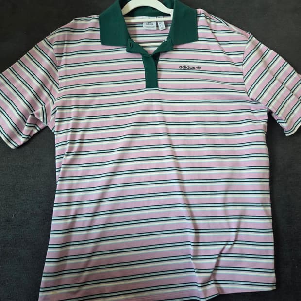 아디다스 오리지널 80s 오버사이즈 스트라이프 카라티