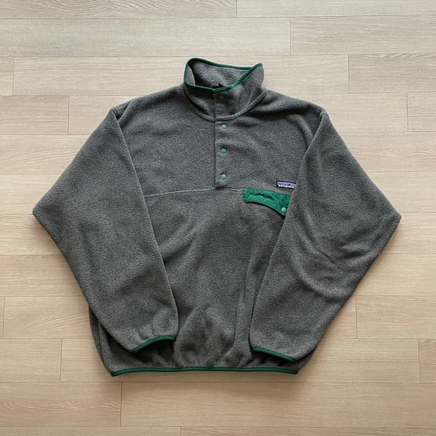 파타고니아 신칠라 그레이 그린 플리스 patagonia