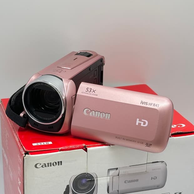 (박스/택포/샘플영상o)캐논 핑크 캠코더,r41