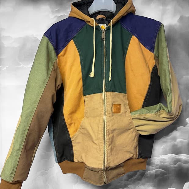 칼하트 리메이크 패치워크 후드자켓