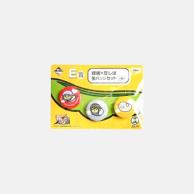 은혼X마메시바 캔뱃지 3종 세트 삿짱 카츠라 즈라 엘리자베 핀 버튼 배지
