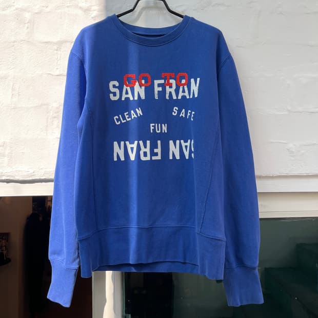 Gap 블루 프린팅 스웻셔츠 M