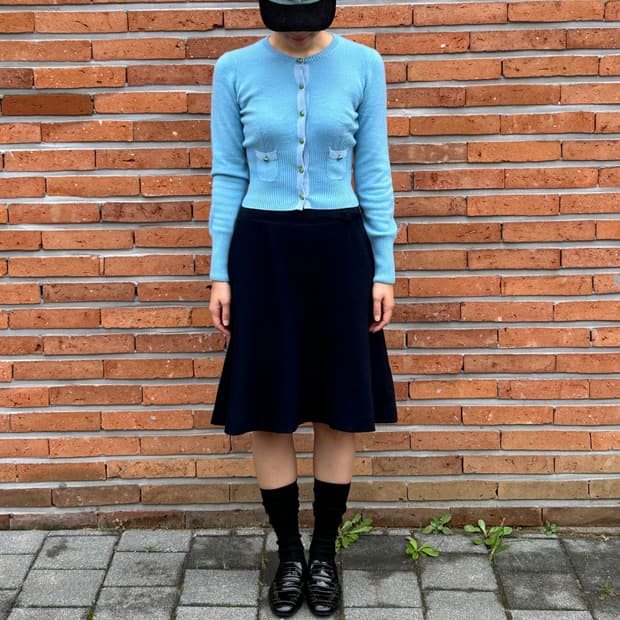 COURREGES 네이비 스커트