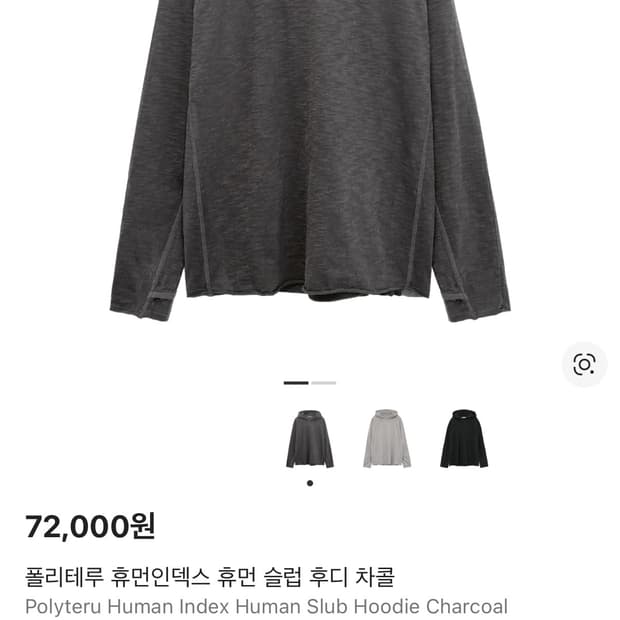 (2) 폴리테루 슬럽후디 그레이, 차콜 일괄판매