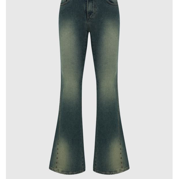 [최예나바지] 므넴 부츠컷 데님 washed bootcut denim